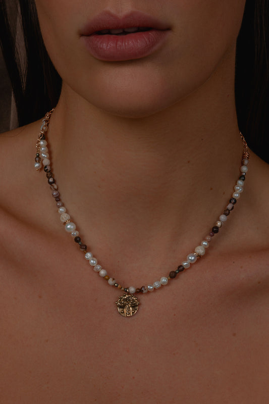 Desert Necklace - with Akuaba Face