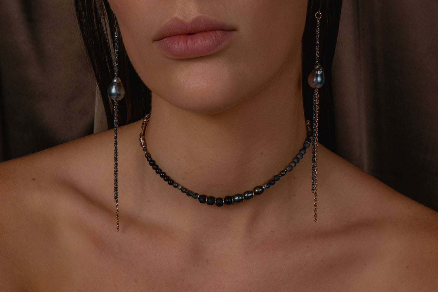 Calypso Choker - pearls and stones